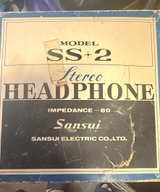 Vintage Sansui SS-2 Stereo Headphones - Image 1