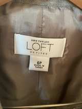 LOFT Women's Gray Pinstripe Pantsuit - Image 4
