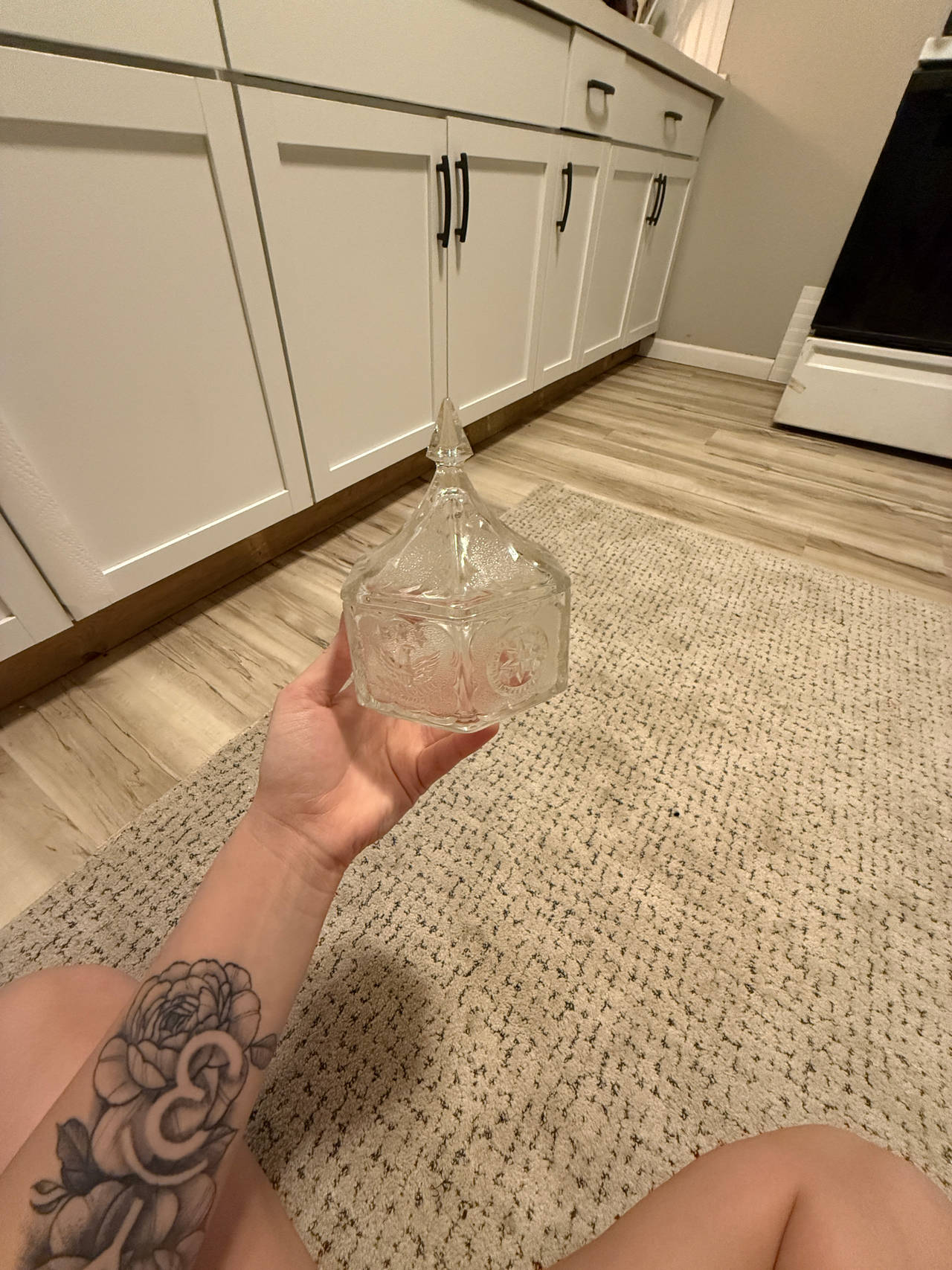 Tiara Exclusives Sandwich Glass Candy Dish
