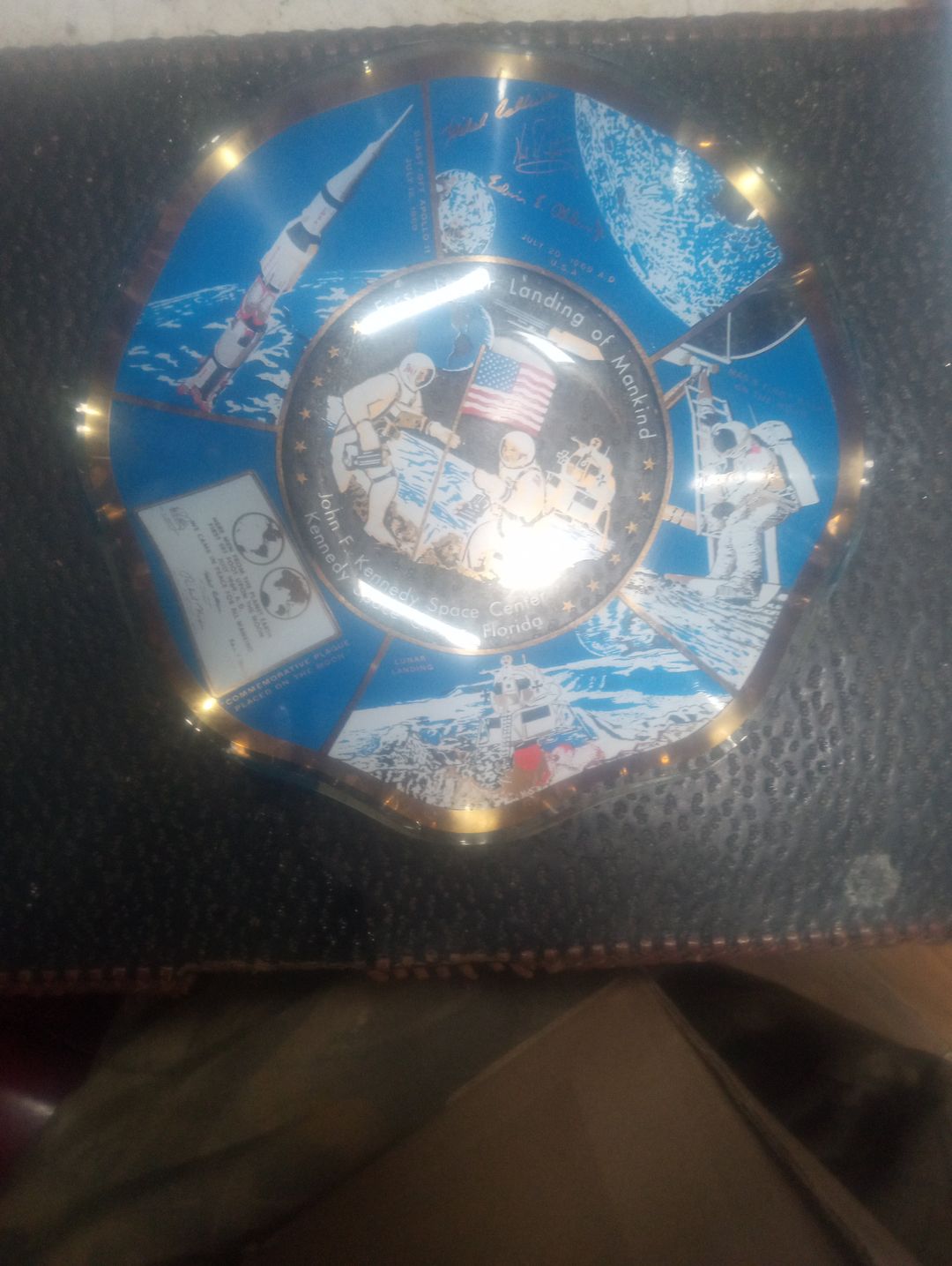 Apollo 11 First Lunar Landing Commemorative Souvenir Plate