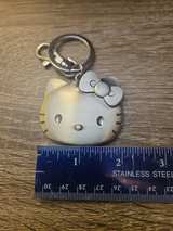Hello Kitty Brushed Metal Keychain - Image 1