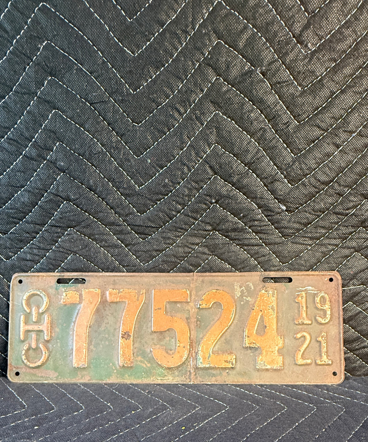 1921 Ohio License Plate