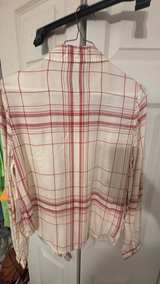 FRAME Ruffle Plaid Button Down Shirt - Image 3