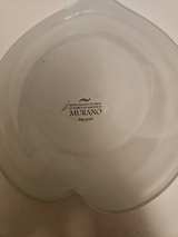 Murano Heart-Shaped Frosted Glass Dish - Image 1