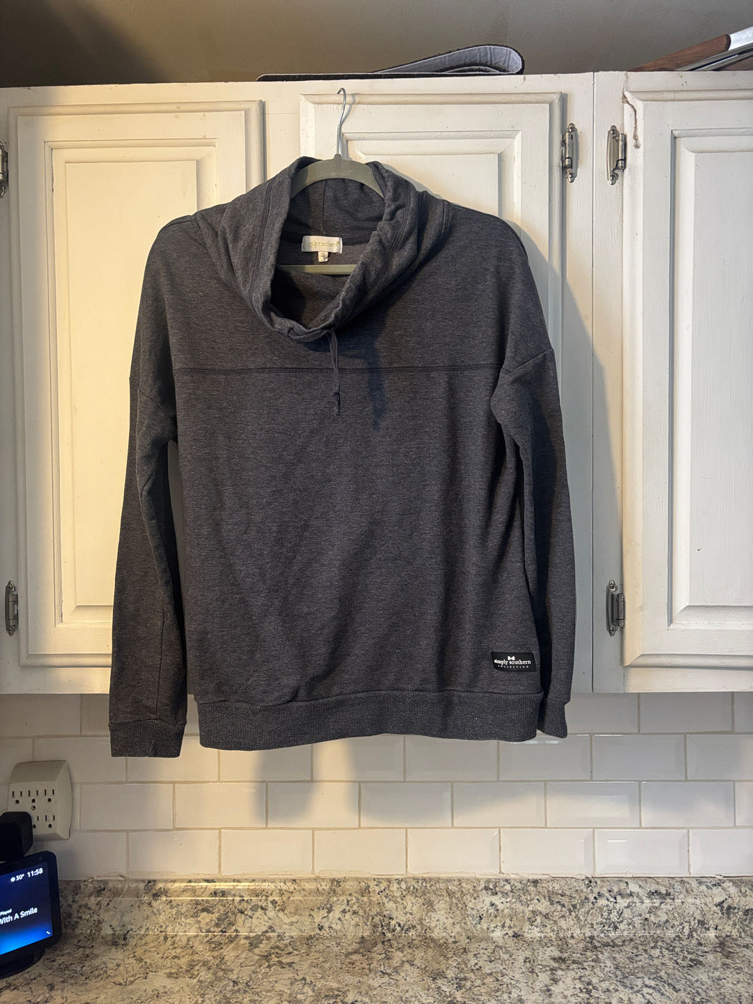 Simply Southern Cowl Neck Pullover - small