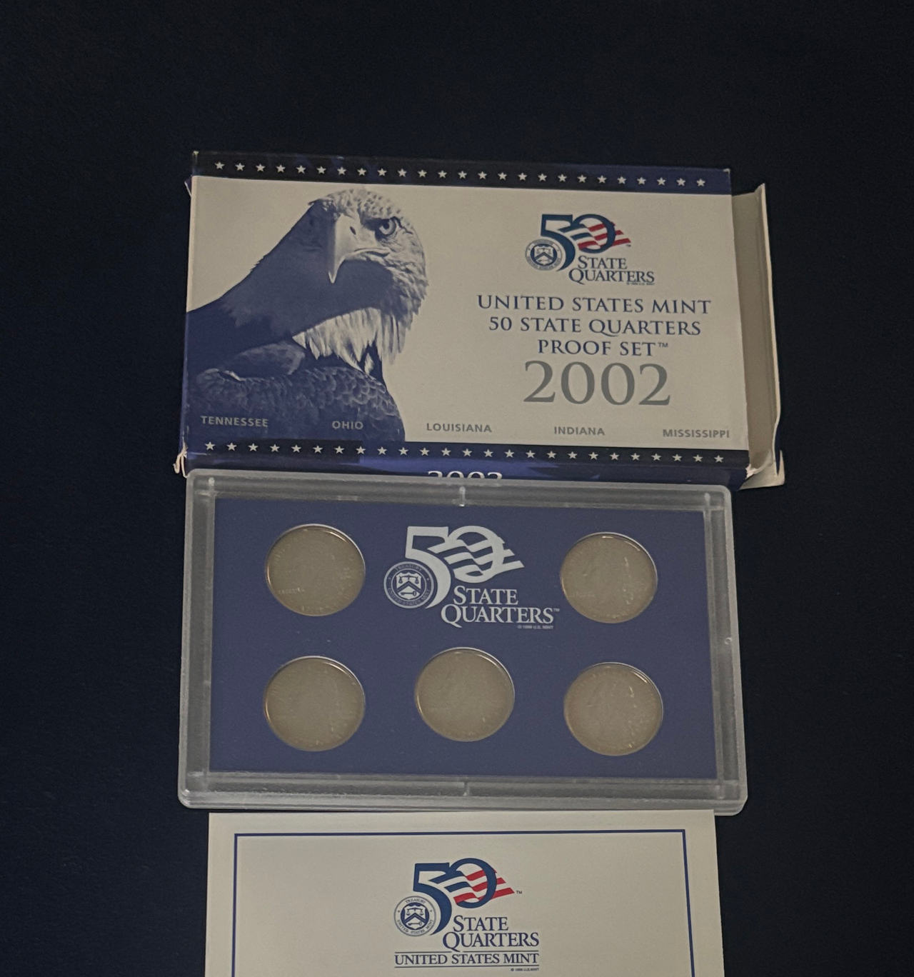 2002 United States Mint 50 State Quarters Proof Set
