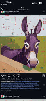 Nikkie Markle Studio "Sweet Petunia" Original Painting - Image 1