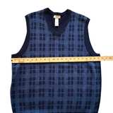 Dockers Sweater Vest Men's Size L Navy Blue V-Neck Large  - Image 4