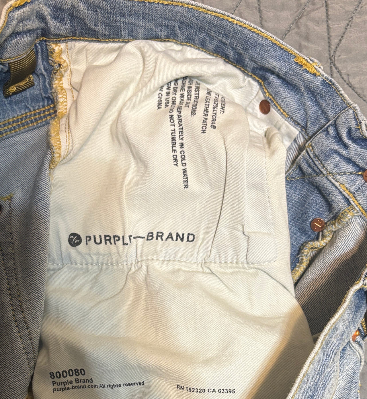 Purple Brand P001 Slim Fit Light Indigo Jeans