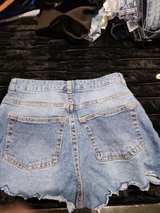 Love Tree Scalloped Hem Denim Shorts - Image 1