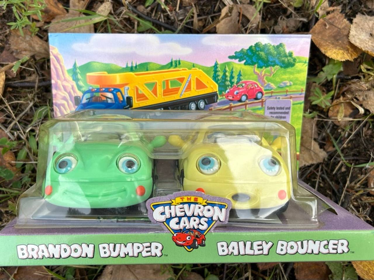 Chevron Cars Brandon Bumper & Bailey Bouncer Toy Set