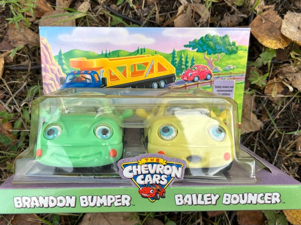 Chevron Cars Brandon Bumper & Bailey Bouncer Toy Set
