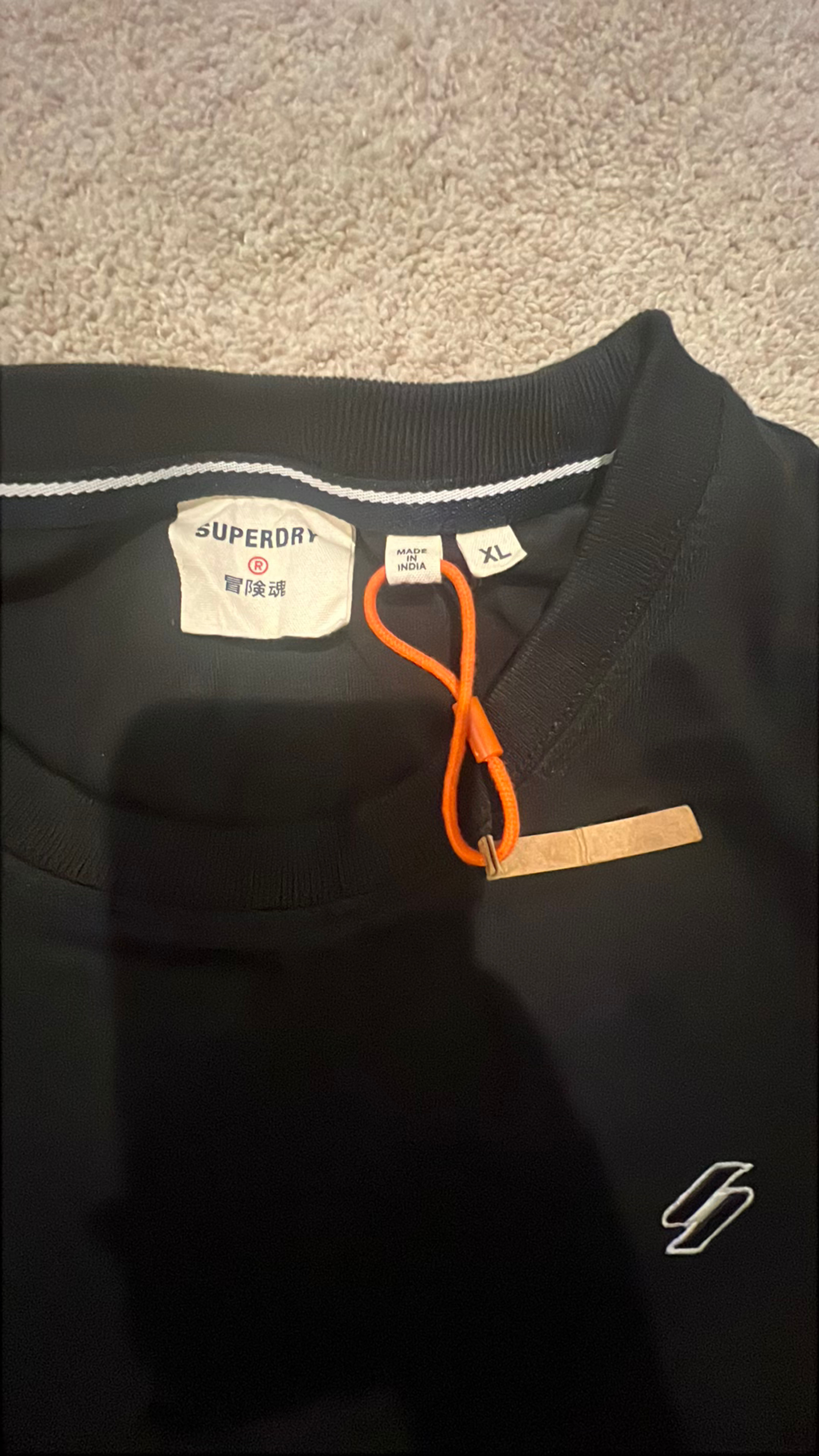 Superdry Code Logo Chenille T-Shirt Deep Navy - Image 3