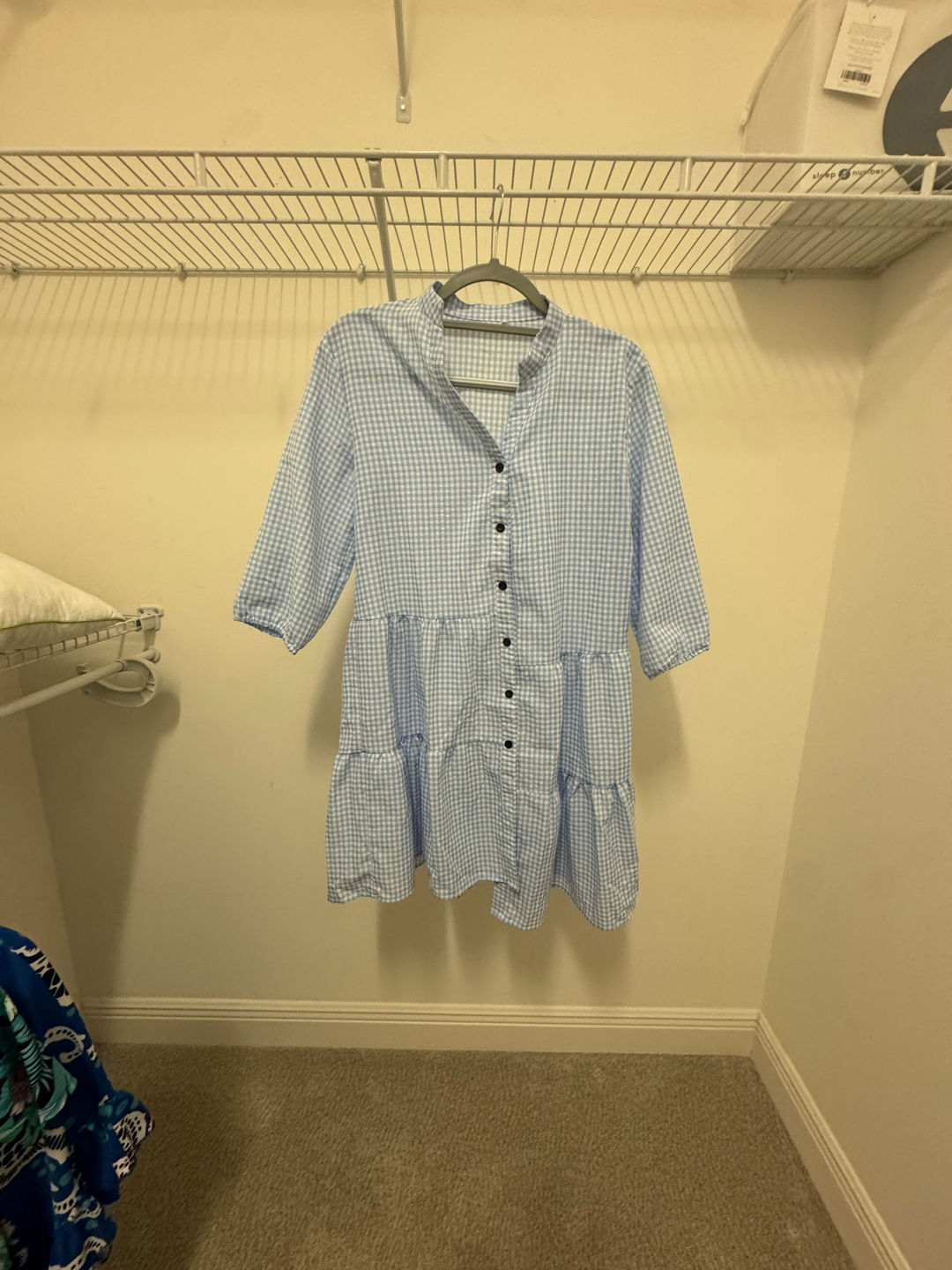 Gingham Button-Down Dress