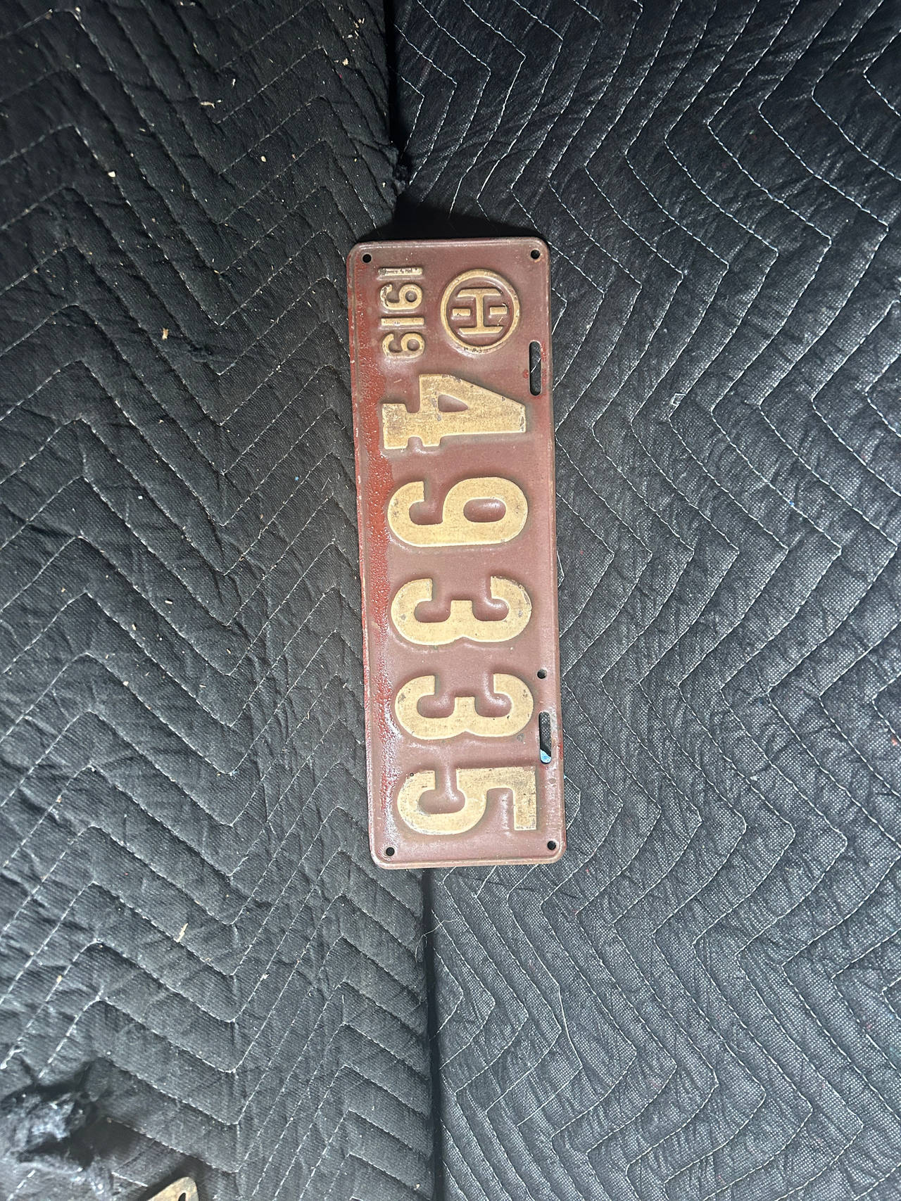 1919 Ohio License Plate
