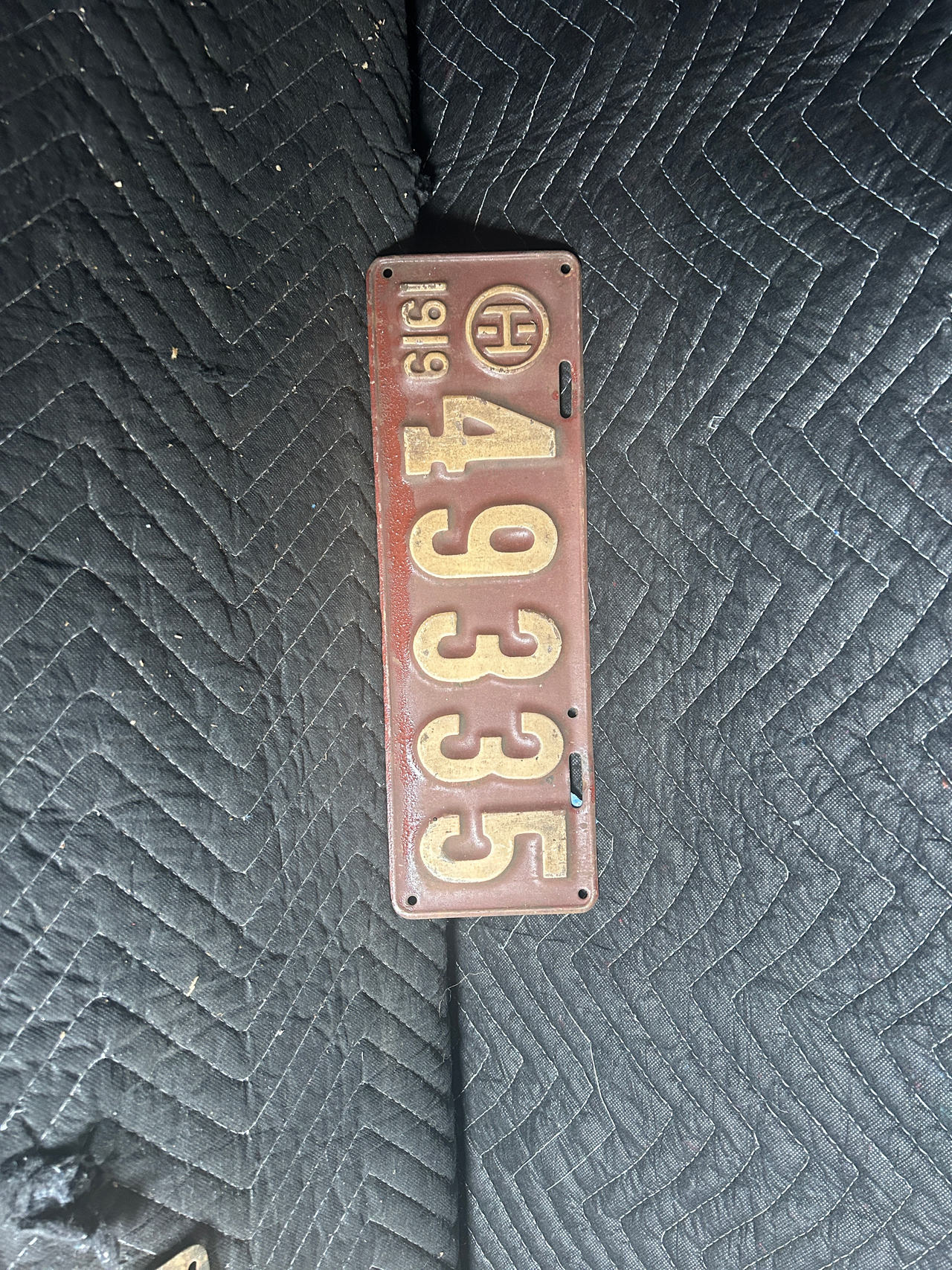 1919 Ohio License Plate