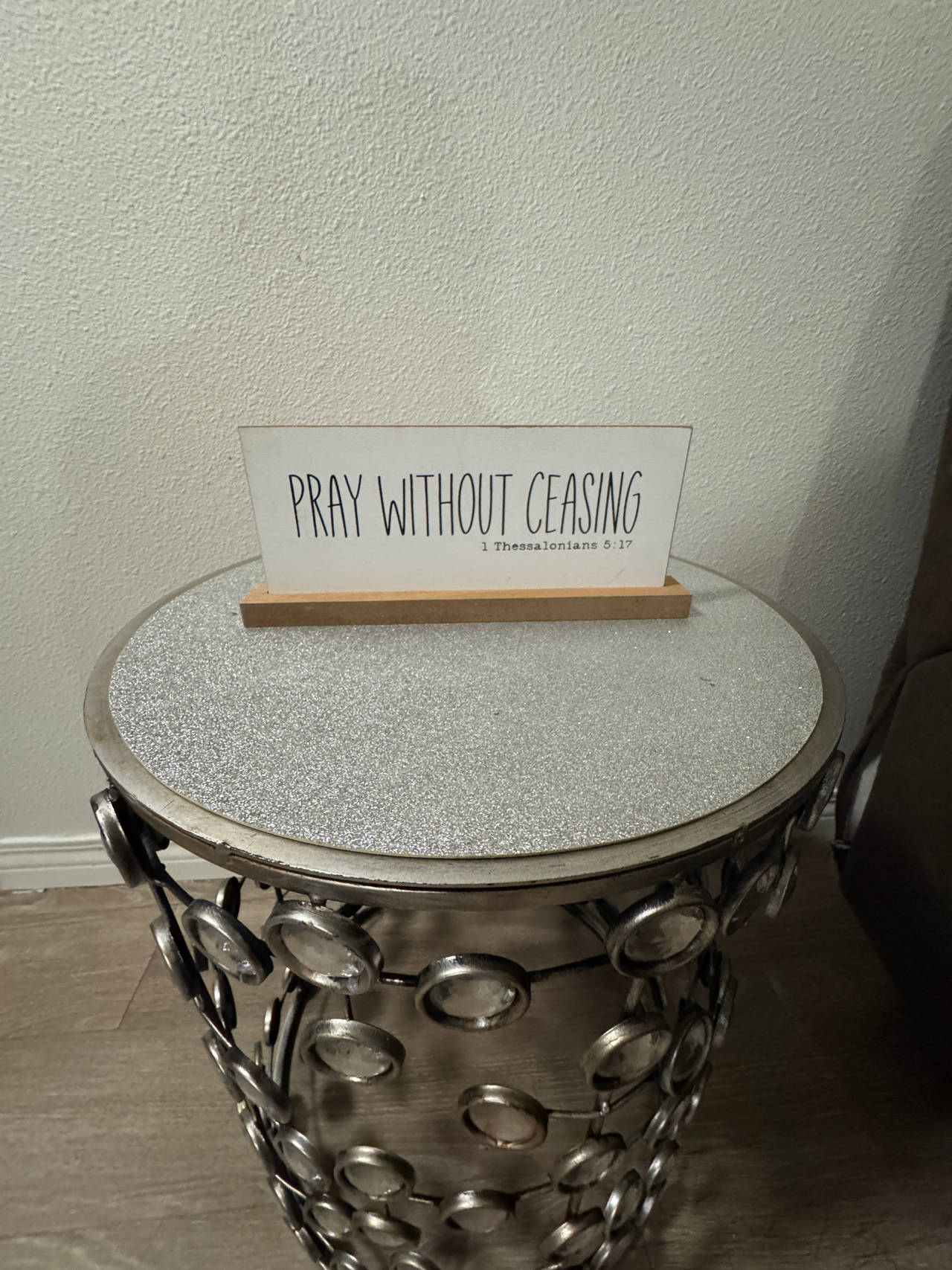 Pray Without Ceasing Wooden Block Sign