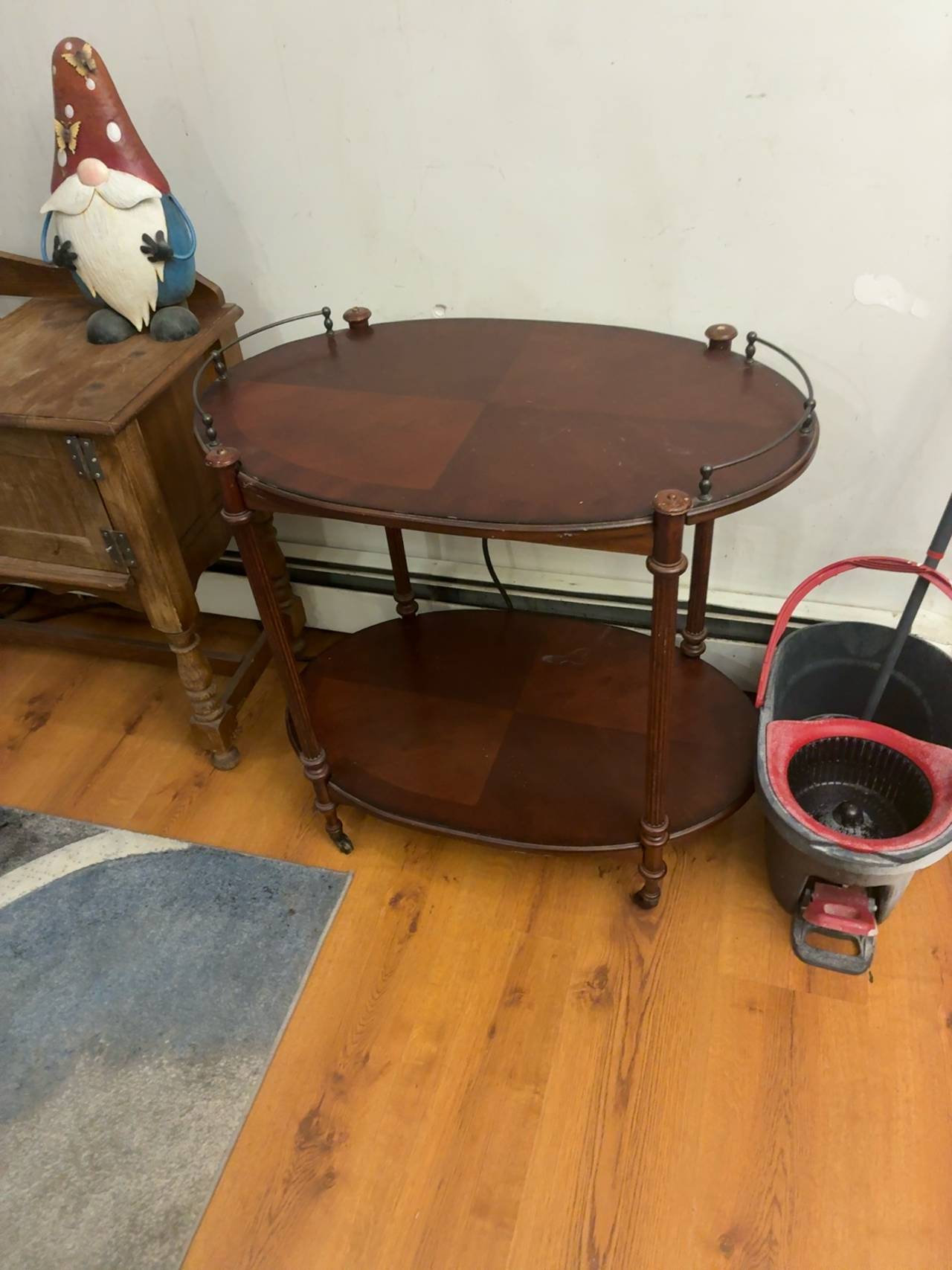 Lamps Plus Plantation Cherry Mobile Bar Cart