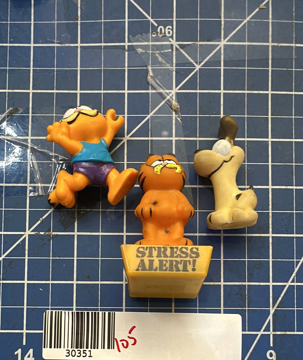 Vintage Garfield and Odie PVC Figures Lot 3 PCS. 105