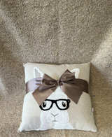 Pier 1 Imports Bunny with Glasses Decorative Pillow - Image 1