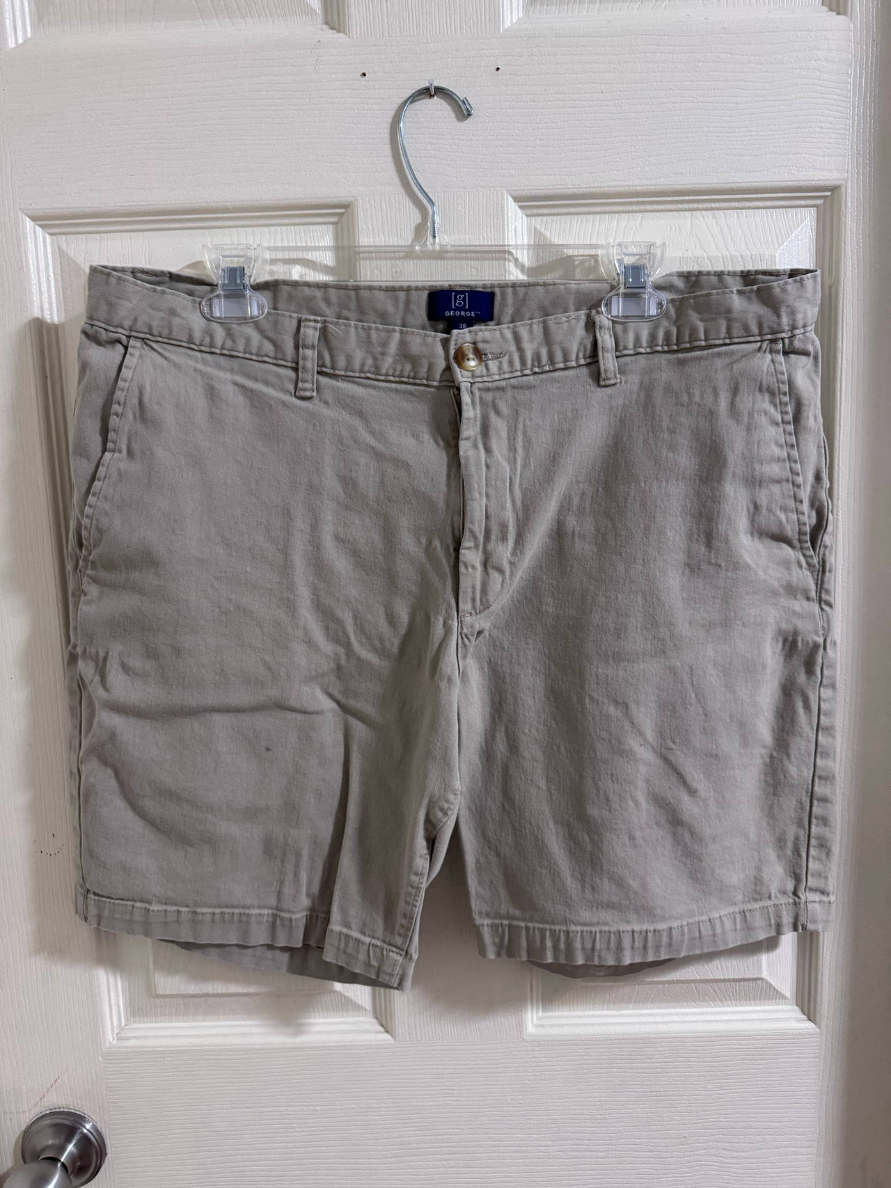 George Men's Flat Front Twill Shorts Size 38
