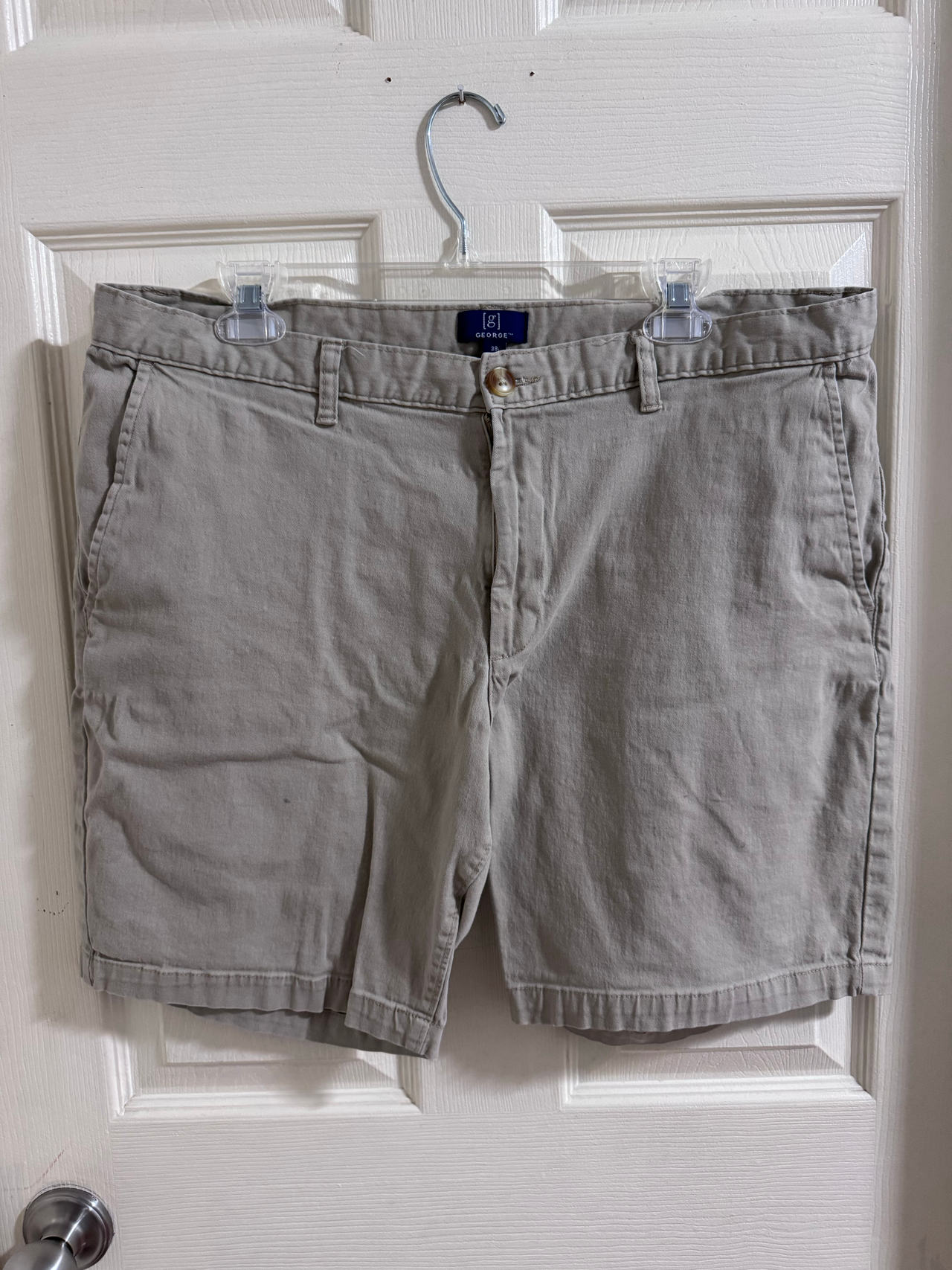 George Men's Flat Front Twill Shorts Size 38