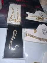 Unicra Rhinestone Jewelry Sets Silver Choker Necklace Earrings Bracelet - Image 5