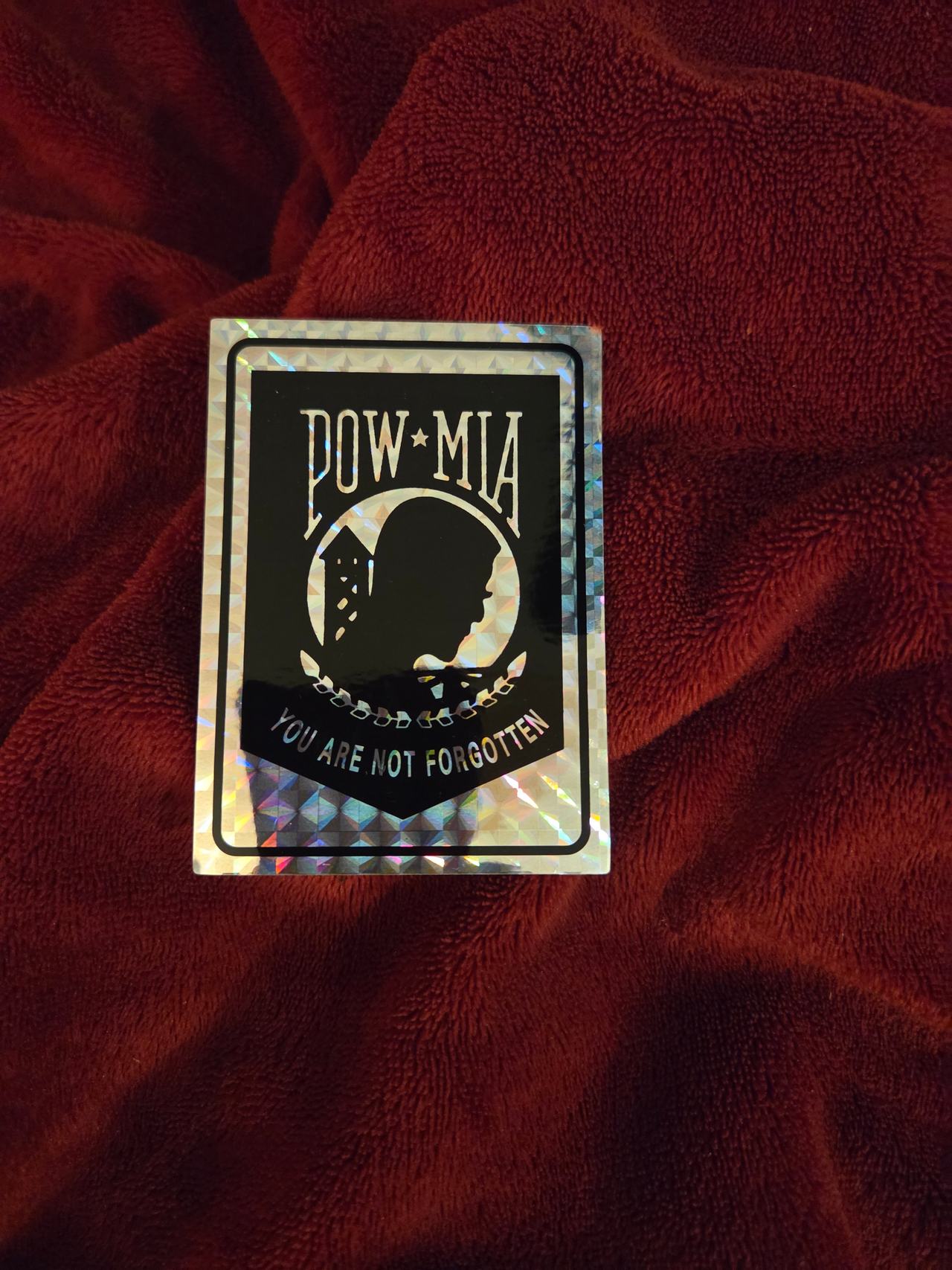 POW-MIA Holographic Prism Sticker