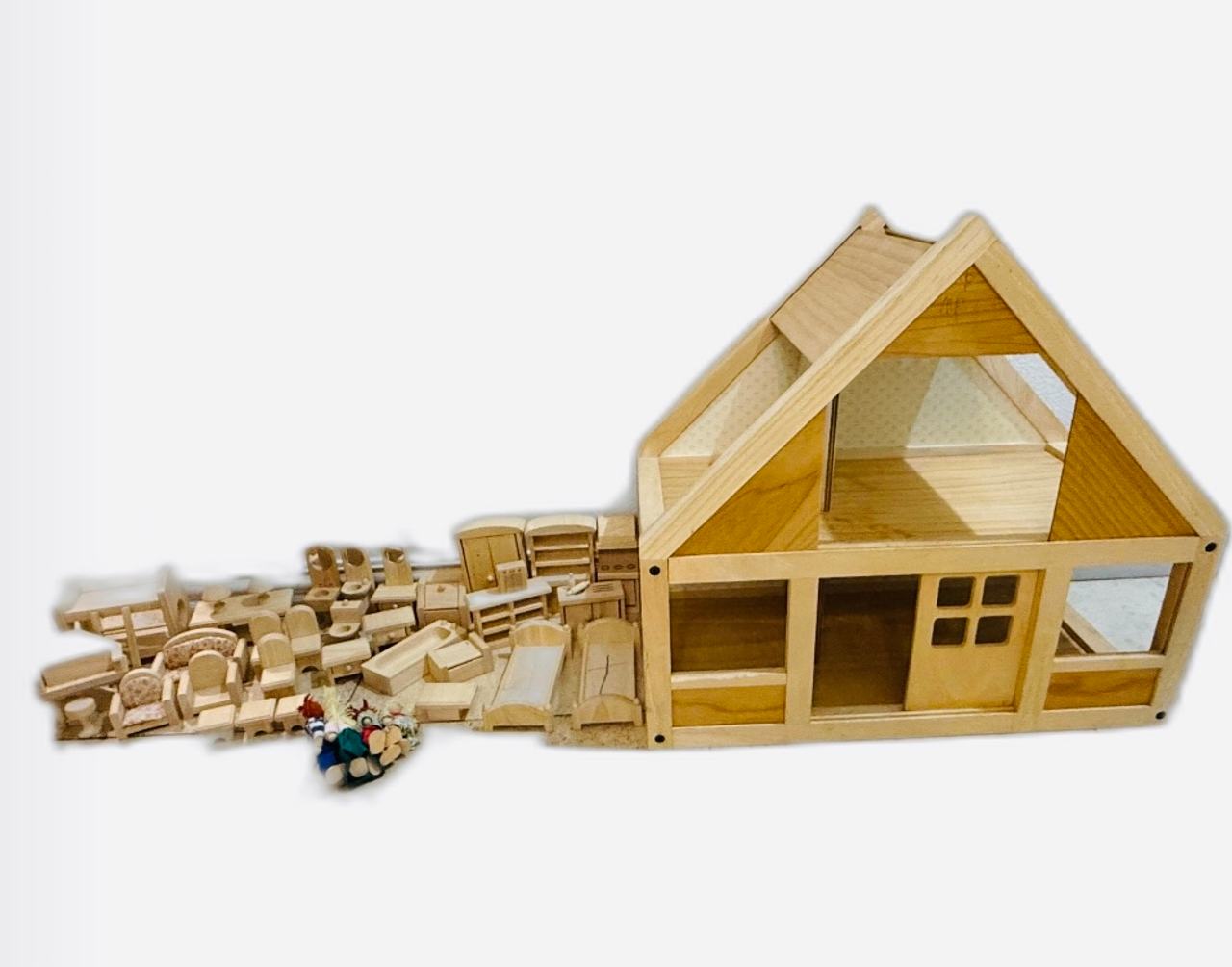 PlanToys Wooden Dollhouse with Furniture