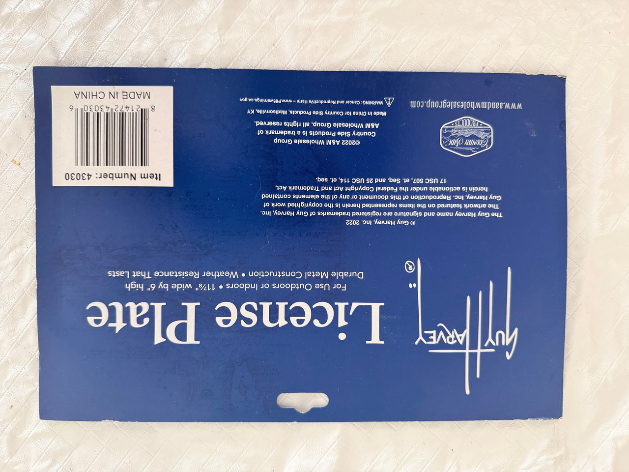 Guy Harvey Decorative Metal License PlateManatee Design