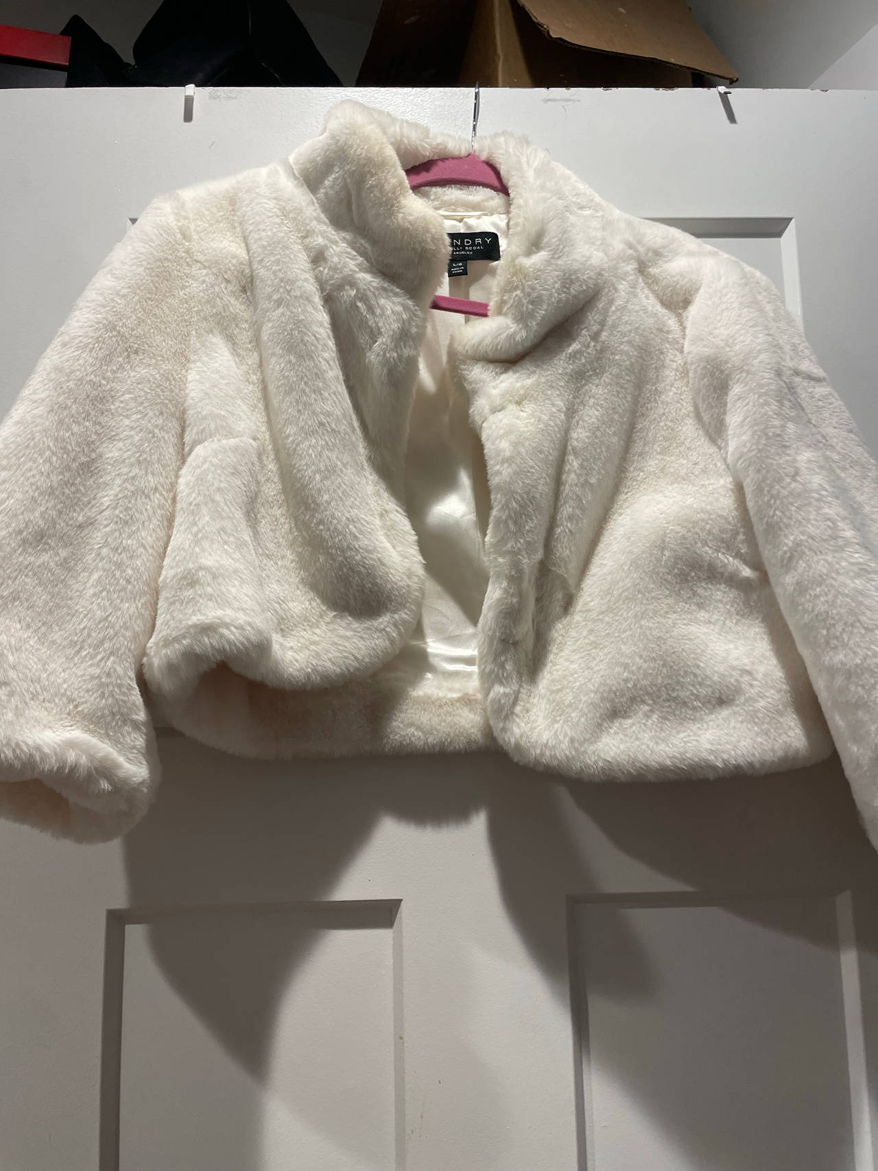 Laundry by Shelli Segal Faux Fur Cropped Jacket