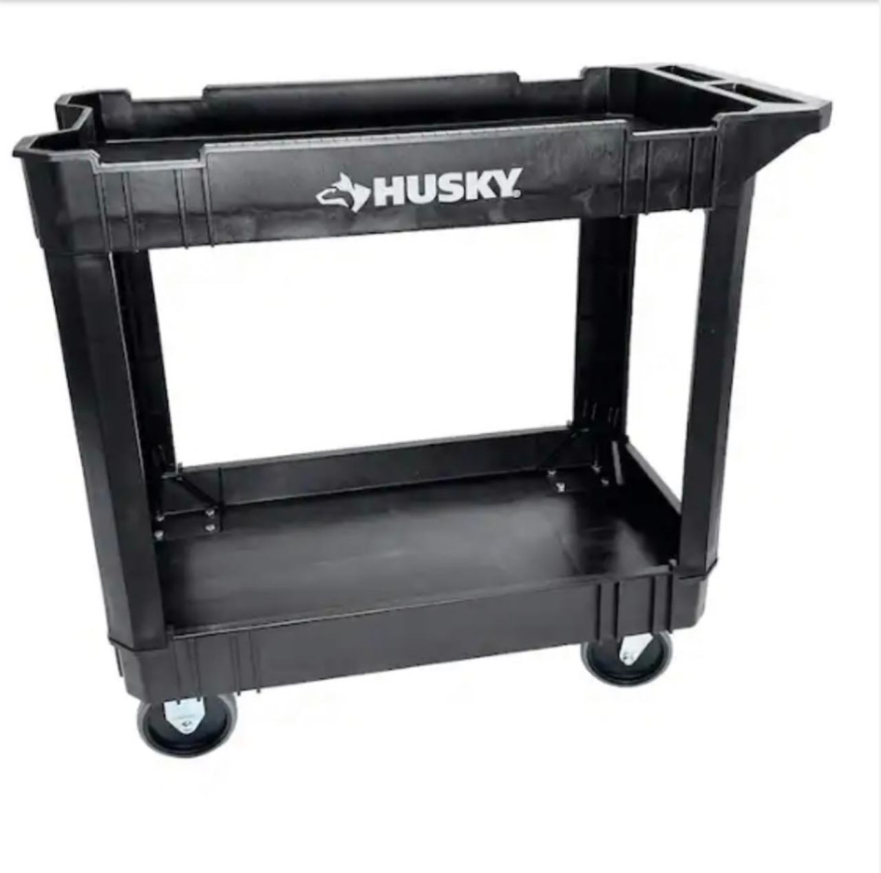 Husky 2-Shelf Plastic Utility Cart
