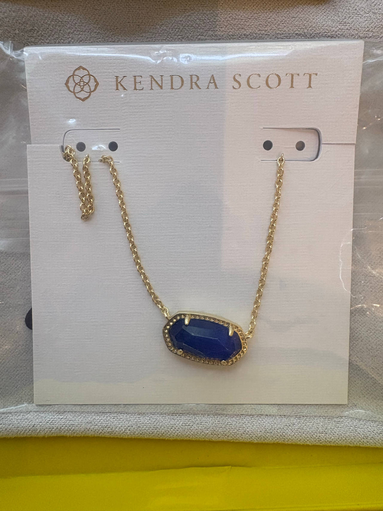 Kendra Scott Elisa Pendant Necklace in Cobalt Blue/Gold