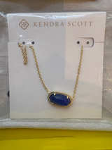 Kendra Scott Elisa Pendant Necklace in Cobalt Blue/Gold - Image 1
