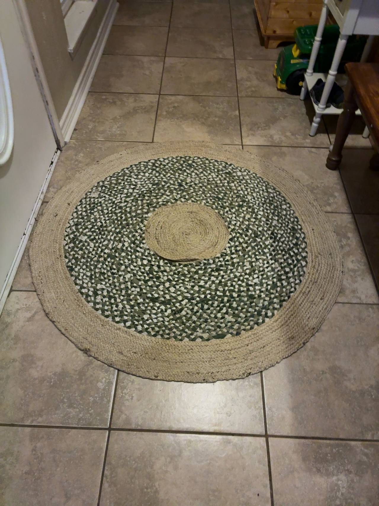 Safavieh Cape Cod Brookline Round Rug Green/Natural 3-ft