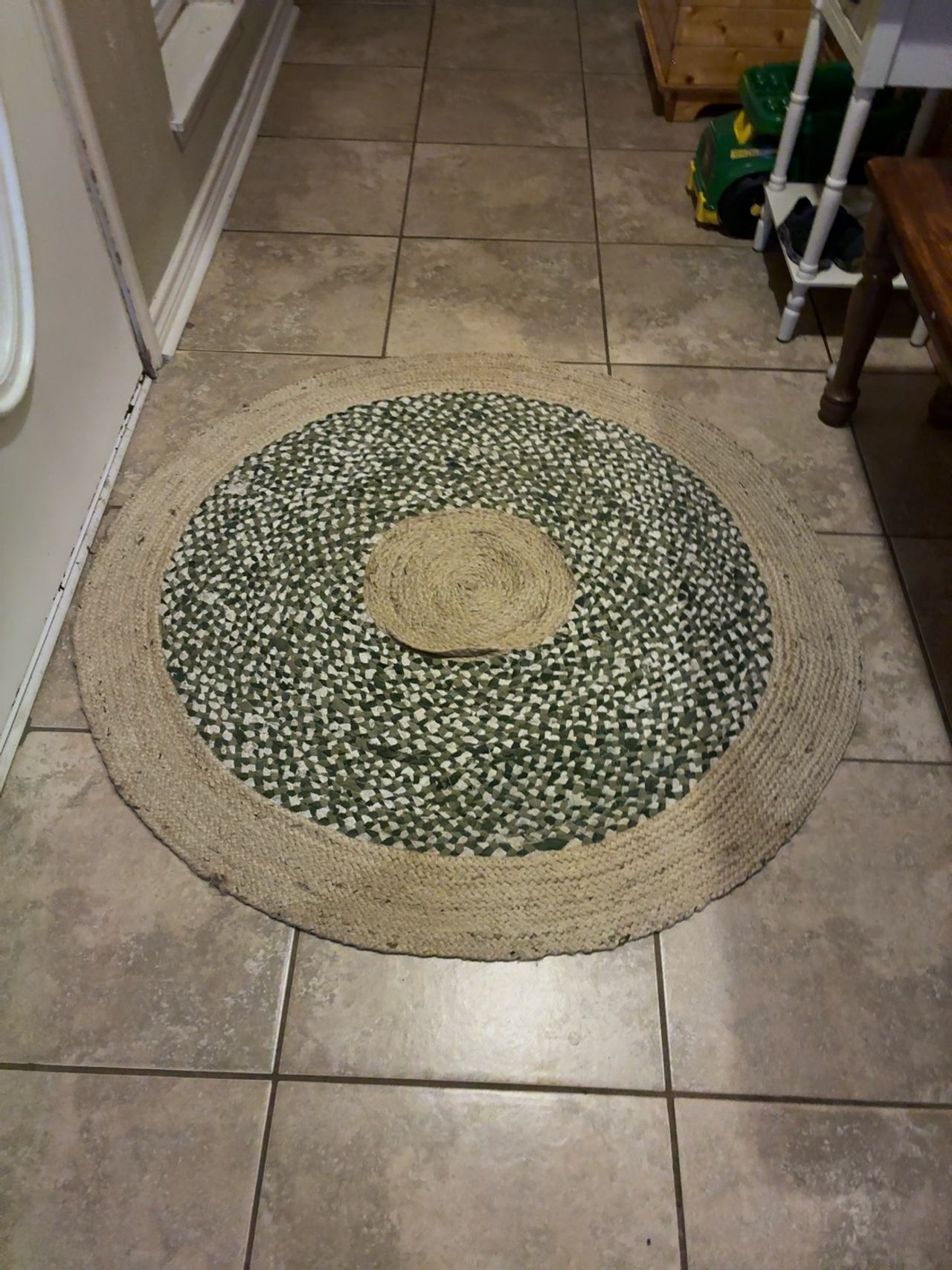 Safavieh Cape Cod Brookline Round Rug Green/Natural 3-ft