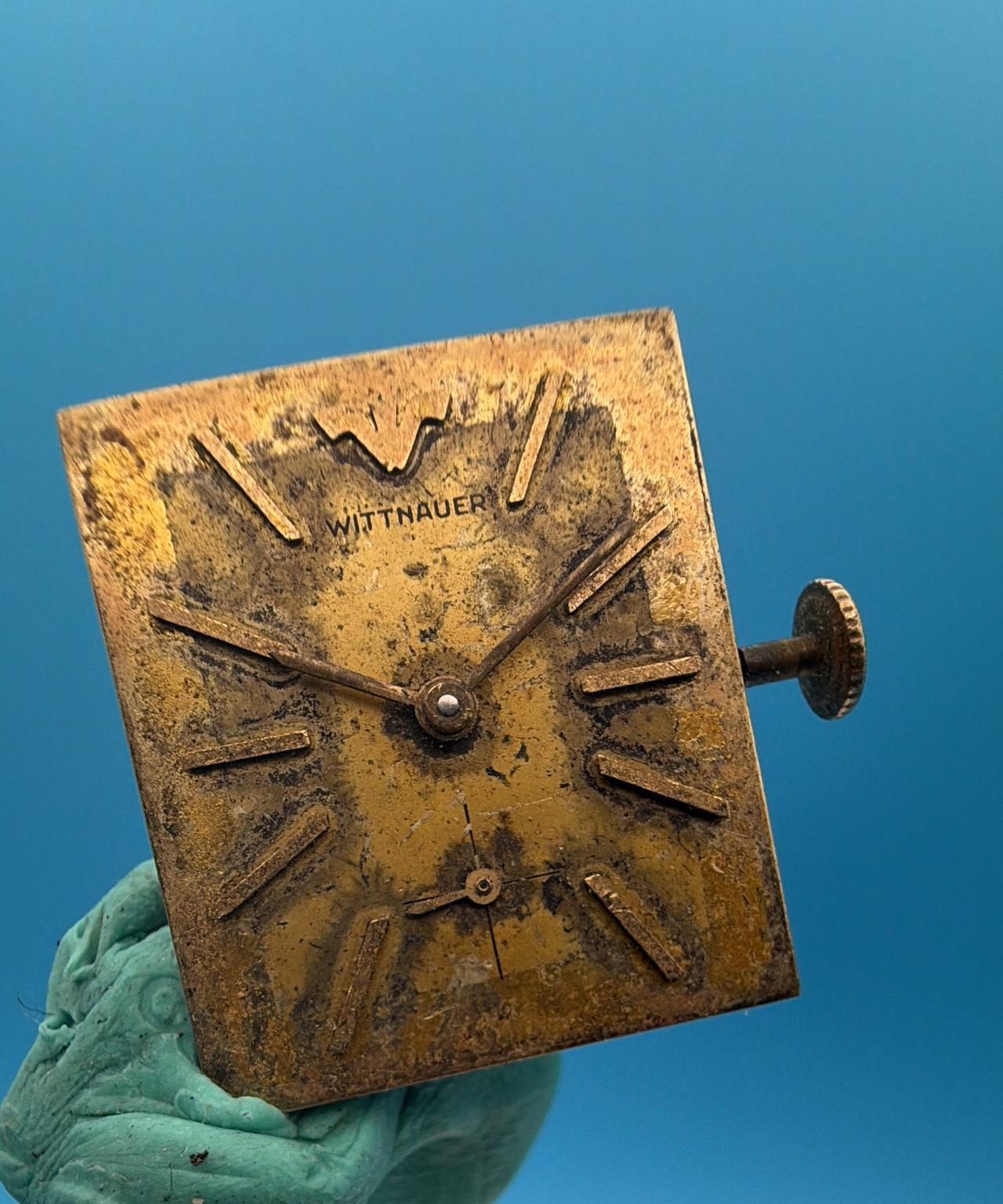 Wittnauer Vintage Square Watch Dial and Movement