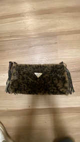 Prada Blue Shearling Shoulder Bag - Image 2