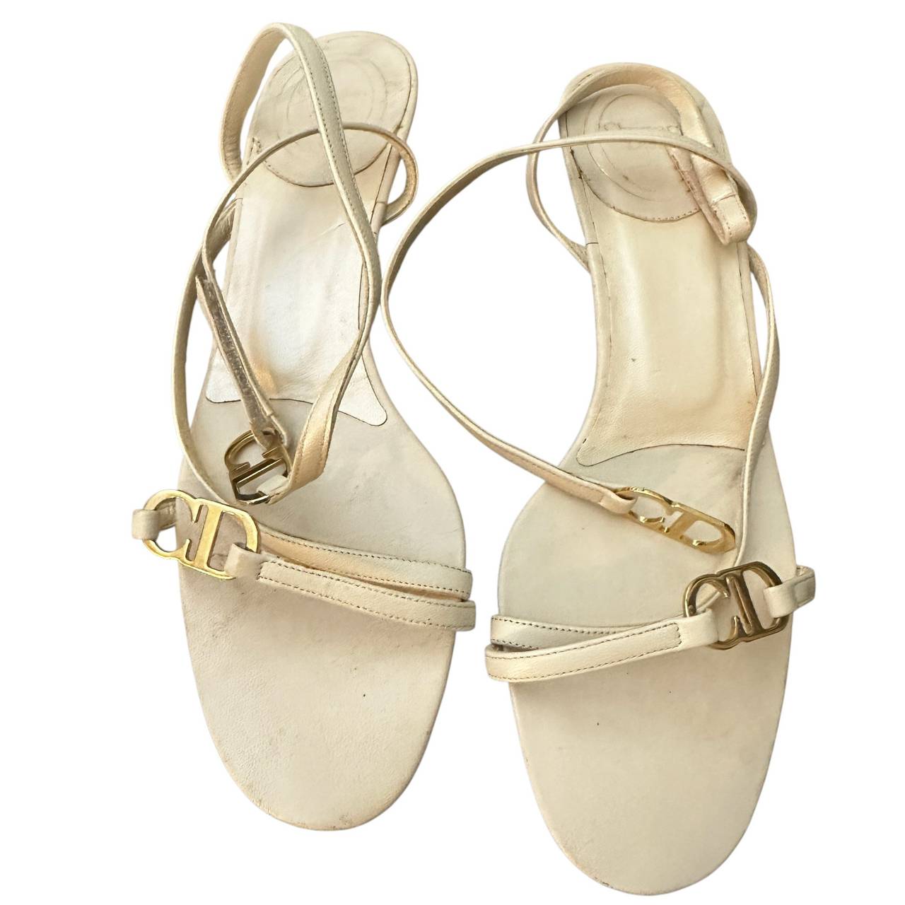 Christian Dior Vintage CD Logo Strappy Sandals