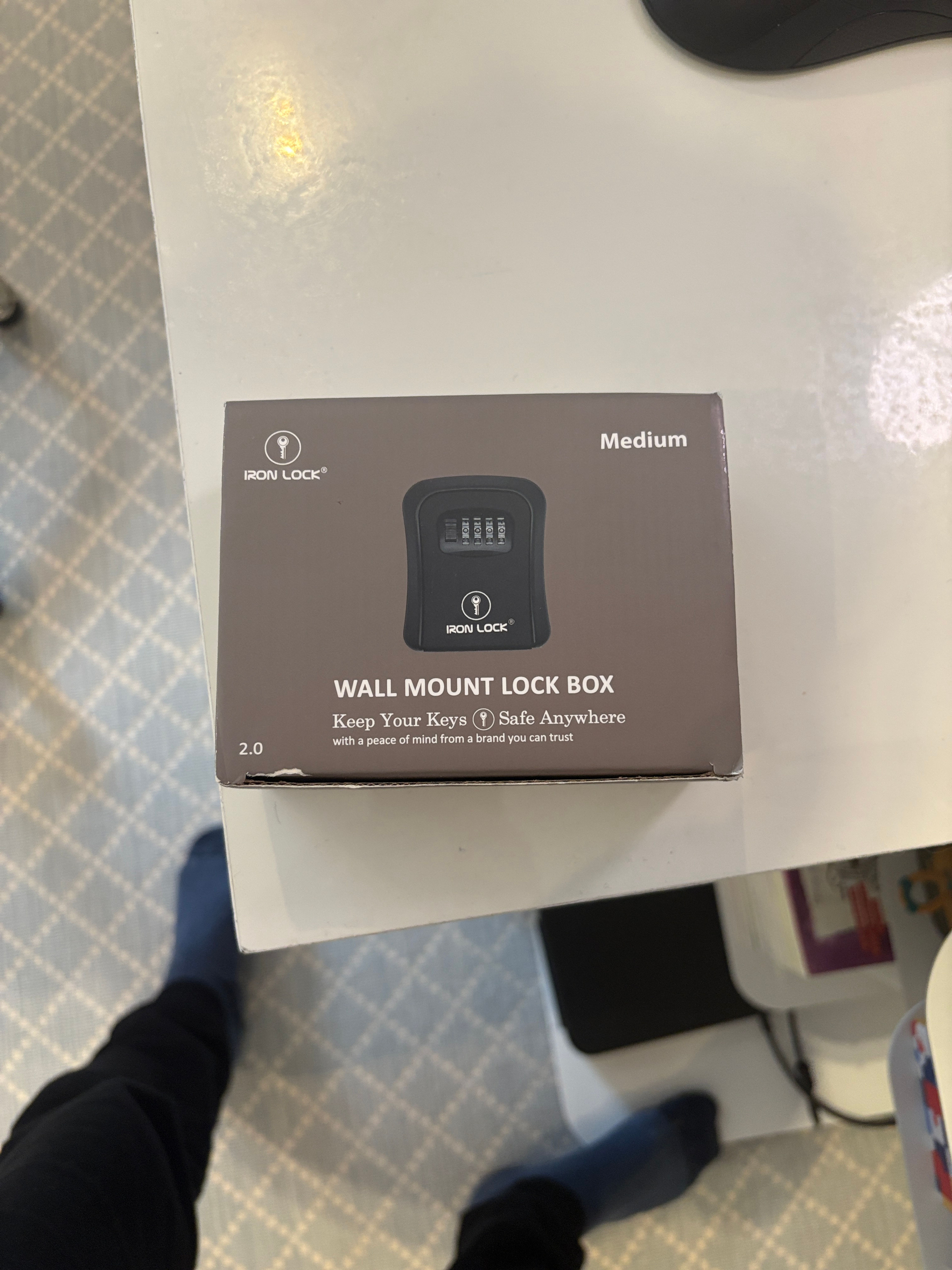 Iron Lock Wall Mount Lock Box 2.0 Medium