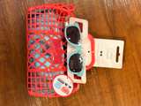 Sun Squad Kids' Flamingo Sun Set with Basket, Hat, and Sunglasses - Image 1