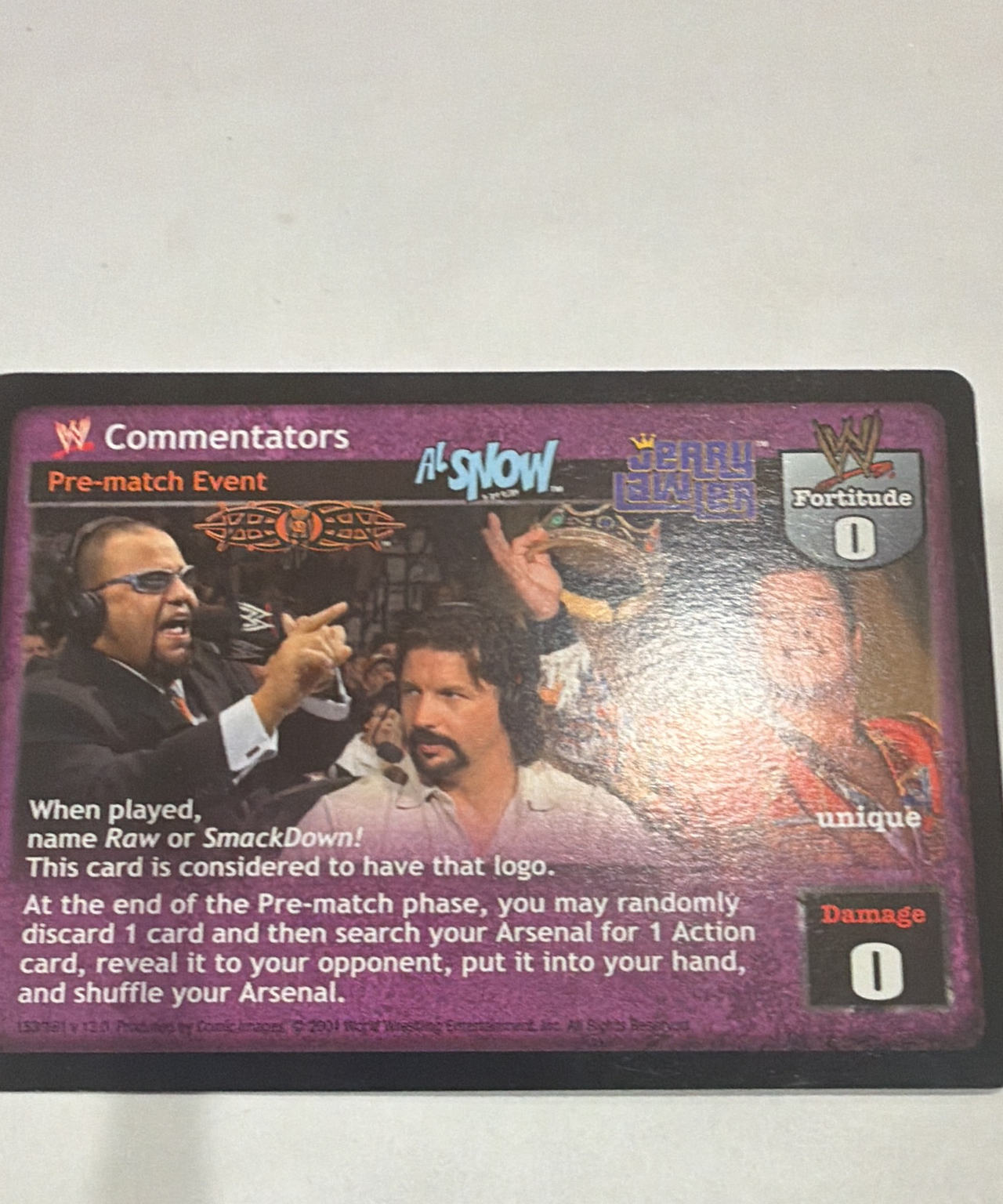 WWE Raw Deal TCG Commentators (Vengeance)