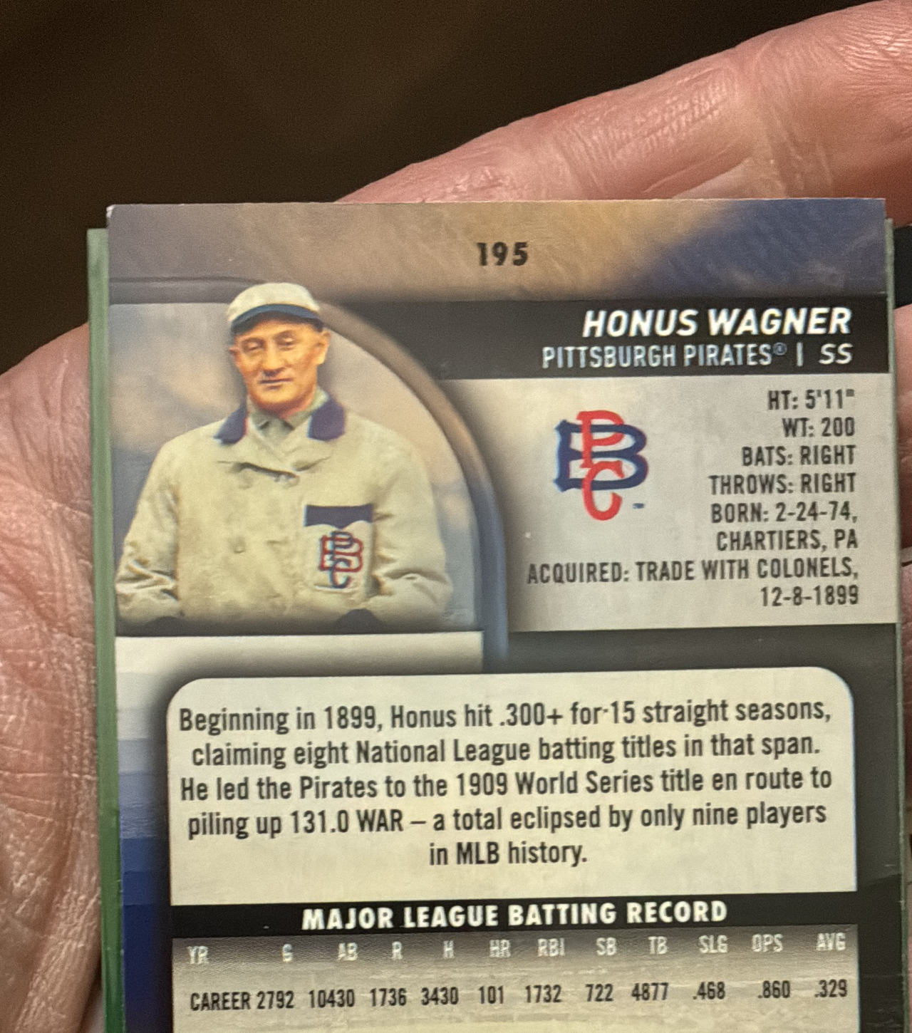 2025 Topps Honus Wagner #195 Baseball Card