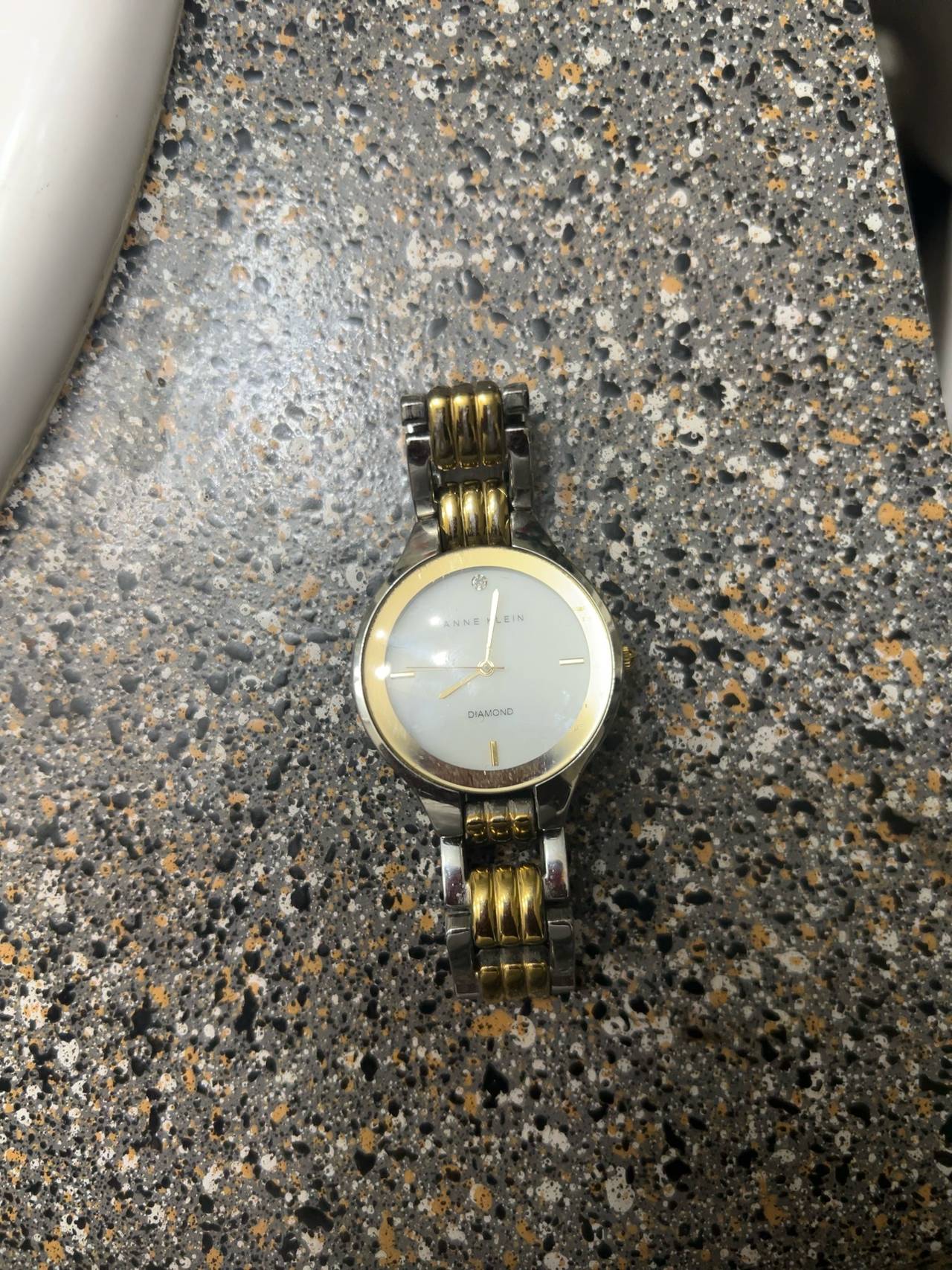 Anne Klein Diamond Dial Two-Tone Bracelet Watch