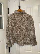 Christian Siriano Leopard Print Mock Neck Sweater Medium - Image 1