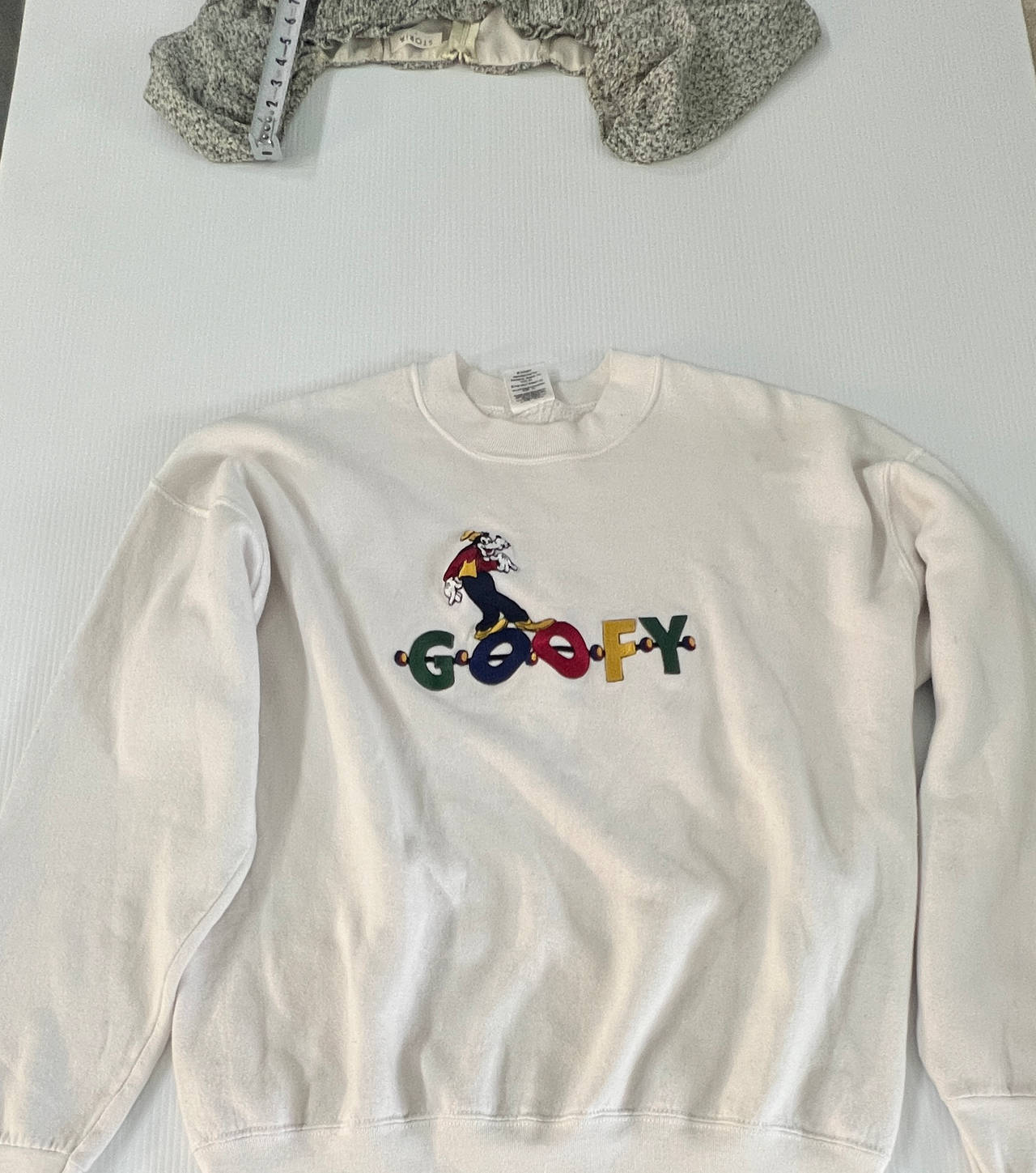 Disney Vintage Goofy Embroidered Crewneck Sweatshirt