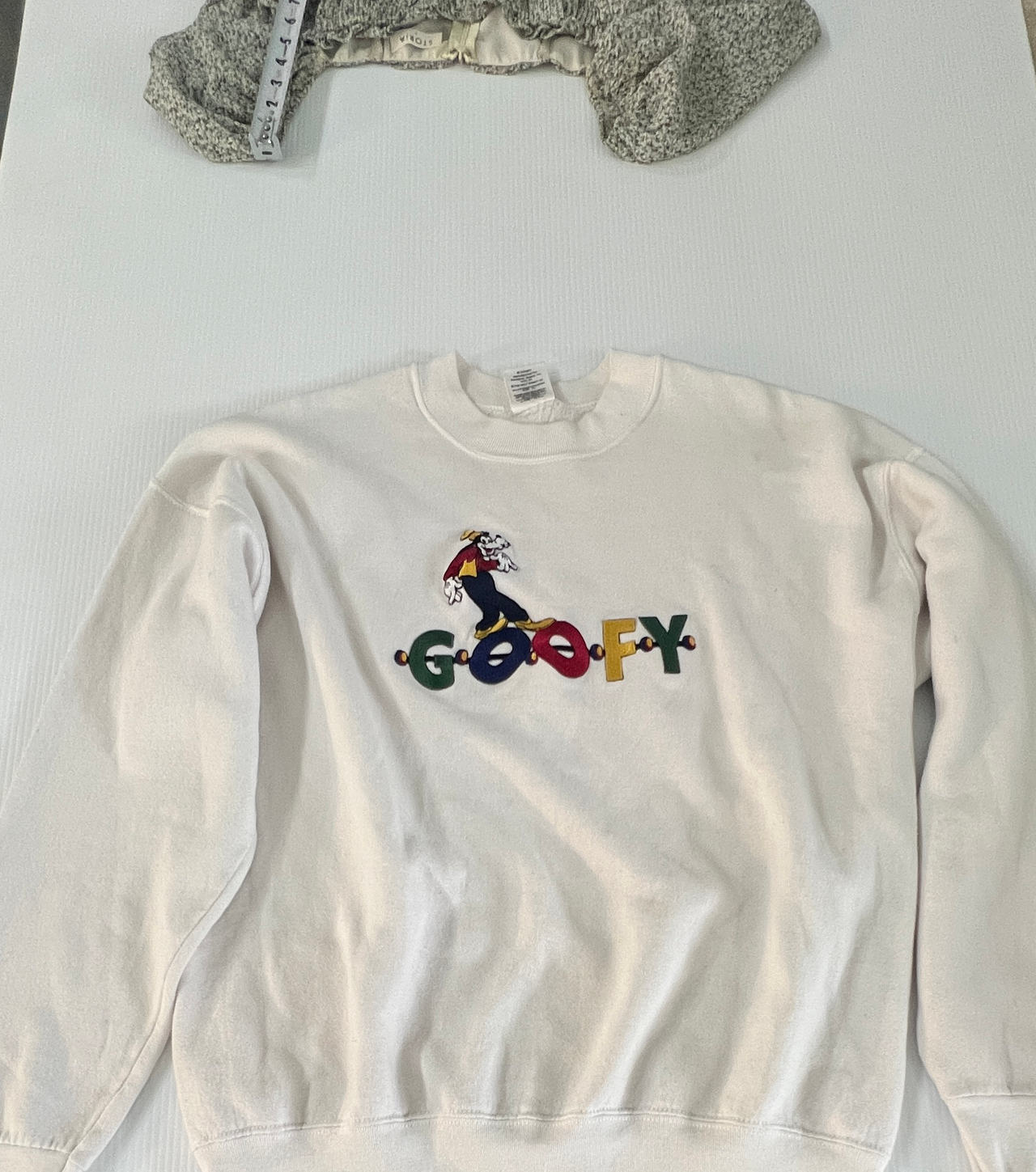 Disney Vintage Goofy Embroidered Crewneck Sweatshirt