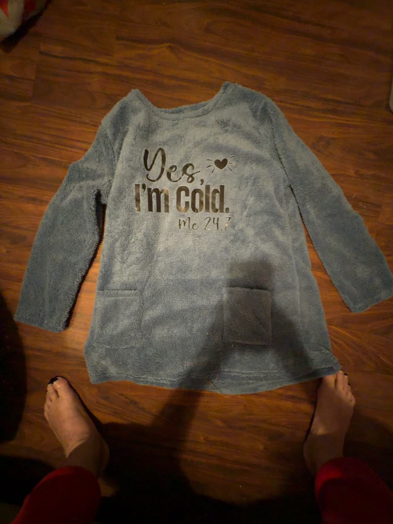 Yoeyez Women's Sherpa Pullover Sweatshirt "Yes I'm Still Cold"