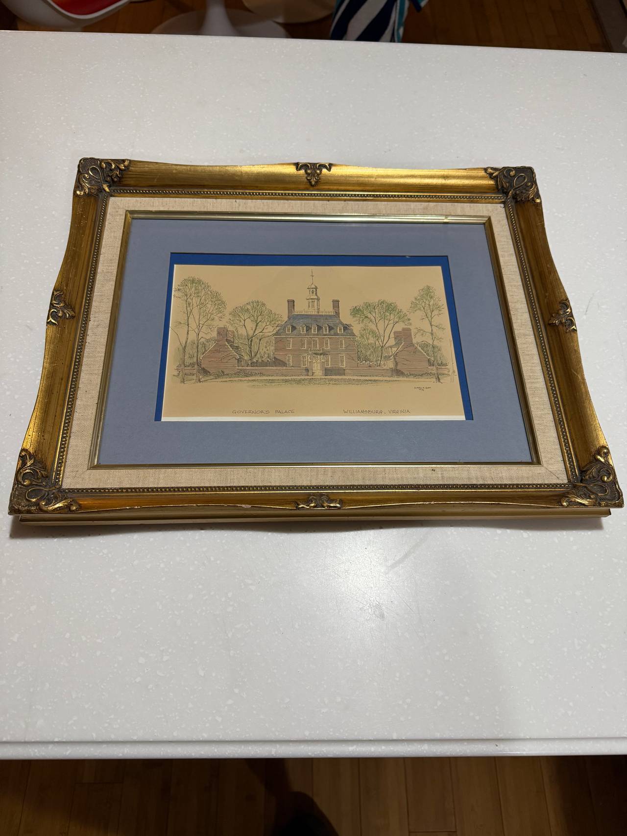 Clarence H. Goff Governor's Palace Williamsburg Sketch