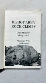 VINTAGE O.G. Bishop Area Rock Climbs 2nd Edition by John Moynier and Marty Lewis - Image 4